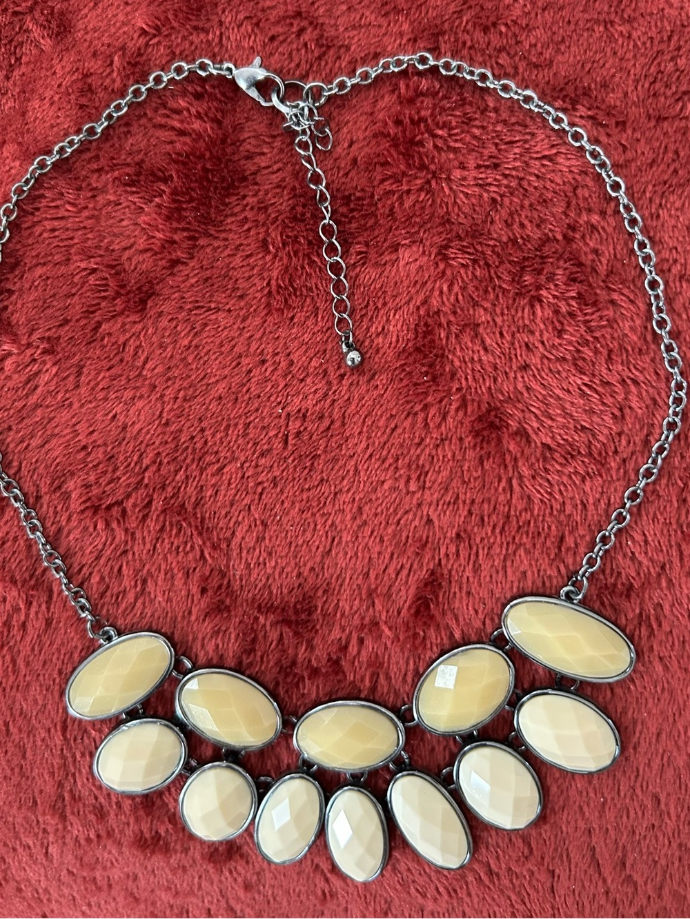 Cream Statement Bib Necklace - Women Jewelry
